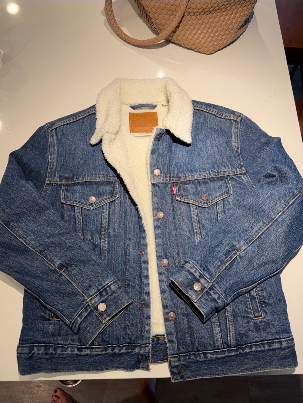 LevisDenim Sherpa-Lined Bomber Jacket